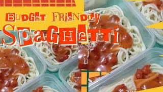 PANG NEGOSYO SPAGHETTI  BUDGET FRIENDLY SPAGHETTI  EASY RECIPE [upl. by Fredela246]