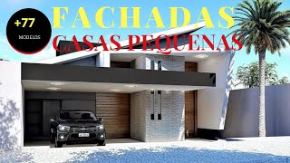 93 Fachadas de Casas Pequenas Modernas– Fotos Lindas Rizza Diniz Arquiteta [upl. by Ynnatirb152]