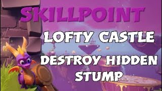 Skillpoint  Lofty Castle Destroy hidden stump  Spyro the Dragon [upl. by Asiulairam]