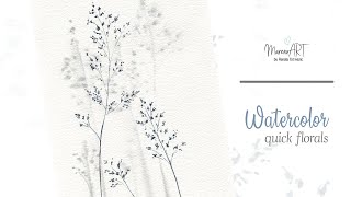 Quick beginners watercolor painting  florals [upl. by Nonez]