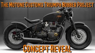 Custom Triumph Bonneville Bobber Black project Concept [upl. by Orlina528]