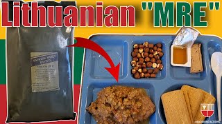 Lithuanian Armed Forces MRE  Field Ration Review  Lithuania Military Meal Ready To Eat Taste Test [upl. by Vivianne725]