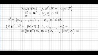 Linear Algebra 13 Proof for the product of scalars and vectors [upl. by Nissensohn153]