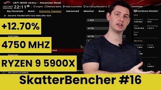 Ryzen 9 5900X Overclocked to 4750 MHz With ASUS Dynamic OC Switching  SkatterBencher 16 [upl. by Eymaj]