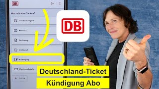 DeutschlandTicket Abo kündigen im Abo Portal der DB Smartphone einfach erklärt [upl. by Gibbons]