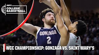 WCC Championship Gonzaga Bulldogs vs Saint Mary’s Gaels  Full Game Highlights [upl. by Kcirnek128]