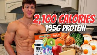 Full Day of Eating 2100 Calories  High Protein Diet To Lose Fat [upl. by Ynnad]