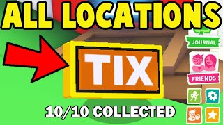 All 10 TIX LOCATIONS in Adopt Me Roblox Classic Event [upl. by Atinaw]