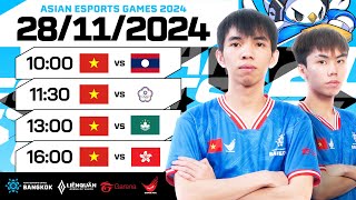 VÒNG BẢNG amp VÒNG LOẠI KÉP ASIAN ESPORTS GAMES 2024  LIÊN QUÂN MOBILE  NGÀY 2811 [upl. by Solomon]