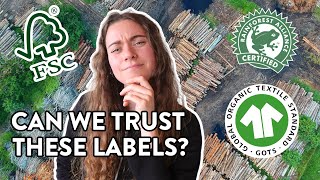 Are eco labels greenwashing  Spotlight on Rainforest Alliance GOTS amp FSC certifications [upl. by Kyre899]