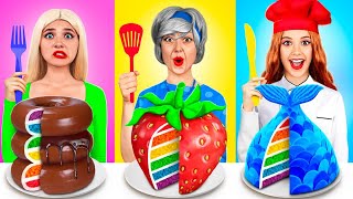 Me vs Grandma Cooking Challenge  Cake Decorating Funny Hacks by YUMMY JELLY [upl. by Adihahs]