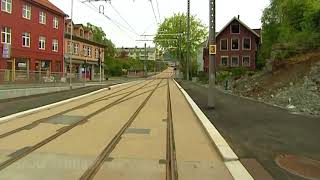 Straßenbahn Führerstandsmitfahrt in Bergen in Norwegen [upl. by Einnaf513]