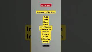 11 Synonyms of Frisking  Corporate Kurradu  shorts words grammar english synonyms [upl. by Neuburger]