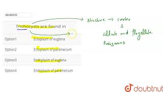 Trichocysts are found in [upl. by Ledba]