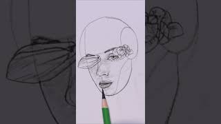 XPaintingStep by Step How to Draw a Girls Face from Complex Angles [upl. by Fini327]