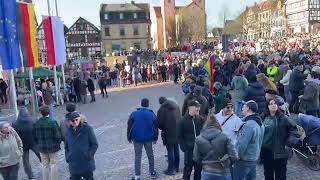 Gelnhausen 3000 Teilnehmer bei quotDemo gegen rechtsquot [upl. by Ameerak656]