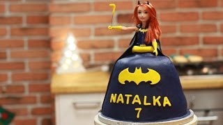 Tort lalka Super Hero Batgirl Batman Girl Princess doll cake [upl. by Coniah]