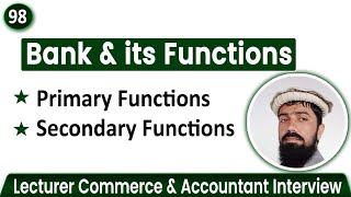 Bank Definition and it functions  What is Bank  Primary and Secondary Functions of Bank [upl. by Dev953]