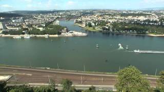 Koblenz Deutsches Eck von oben Superweitwinkel Timelaps [upl. by Natanoj]