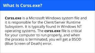 How To Remove The Csrssexe Virus [upl. by Dnaletak]