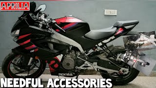 Aprilia RS 457 Accessories Installation [upl. by Jorgensen29]