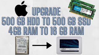 Macbook pro Mid2012 500Gb HDD 4Gb upgrade to 500Gb SSD 16Gb [upl. by Millar957]