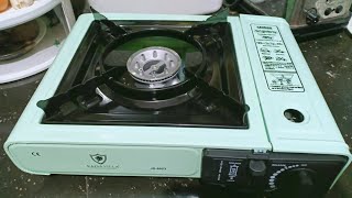 How to use butane gas stoveHow to put on butane gasSimpleUNBOXING KAISA VILLA BUTANE GAS STOVE [upl. by Callean]