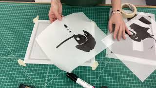 How to Make amp Screen Print Hand Drawn Stencils [upl. by Eilahtan]