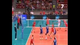 Tsvetan Sokolov dig and spike over the triple block [upl. by Euqinue513]