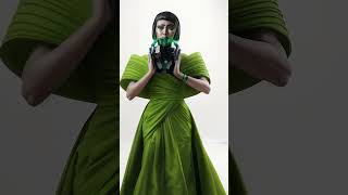 Saiid Kobeisy  Couture FallWinter 2024  Green Taffeta Dress [upl. by Gabrielle]