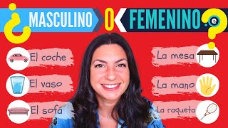 ¿Masculino o femenino El género en español  Masculine or feminine Gender in Spanish [upl. by Talyah903]