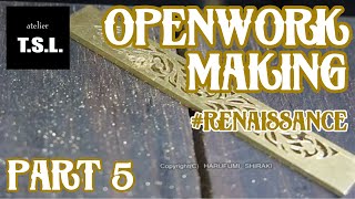 How to make an openwork 18K ring using a coping saw 59 彫金 subtitle [upl. by Ahsir440]