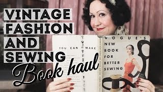 Vintage Fashion and Sewing Book Haul  Thrift haul from Lifeline Bookfest 2018 [upl. by Yeltihw]