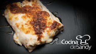 Canelones o crepes de pollo con salsa blanca o bechamel [upl. by Curr]