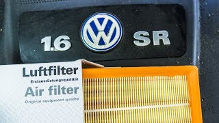 VW Golf 4 16 SR Luftfilter wechseln [upl. by Atener814]