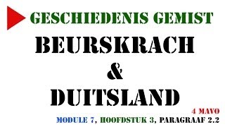 4 mavo  Beurskrach amp Duitsland MeMo 2009 Module 7 H3 paragraaf 22  Geschiedenis Gemist [upl. by Kimble537]