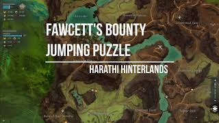 GW2 Fawcetts Bounty jumping Puzzle  Harathi Hinterlands [upl. by Estren748]