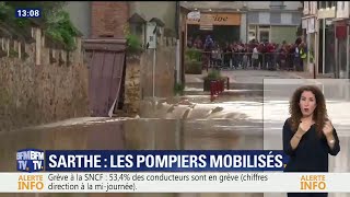 Sarthe une deuxième inondation en moins de 48h [upl. by Sherburne]