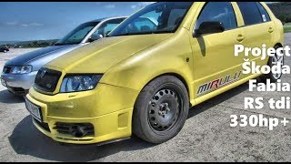 DRAGRACE PROJECT ŠKODA FABIA RS TDI 330HP TURBO2566 TESTACCELERATION SOUNDEXHAUST TDIVORY TDI [upl. by Amari]