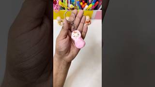 Air dry clay easy craft ideas minhwacuties diy youtubeshorts 5minutecrafts cute baby keychain [upl. by Itsyrk]