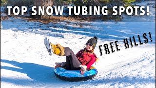 Snow Tubing in Lake Tahoe FREE hills that are FAST [upl. by Elexa]