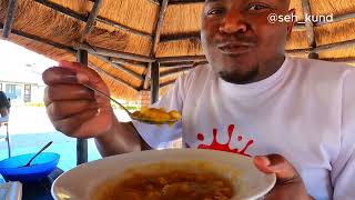 Trying Extreme Traditional Food Deep In African Vic Falls Village [upl. by Htebharas]