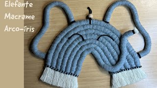 Tutorial ELEFANTE MACRAME ARCOÍRIS macrametutorial [upl. by Lah]