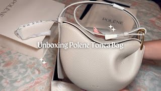 Unboxing my Polene Tonca Bag  Edition Textured Taupe [upl. by Lotsyrk]