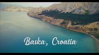 Baška  Island Of Krk Croatia  Drone footage  4K [upl. by Nyrahtak251]