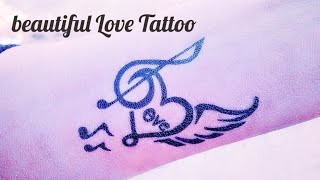 How to make a Beautiful Love Tattoo by Tattoo by KK [upl. by Nnek]