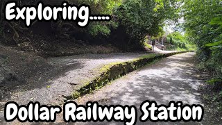 Exploring Dollar Railway Station site  Alloa Devon Valley Railway Clackmannanshire [upl. by Ilanos]