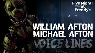 PJ Heywood  William Afton and Michael Afton All Voice Lines [upl. by Elaval]