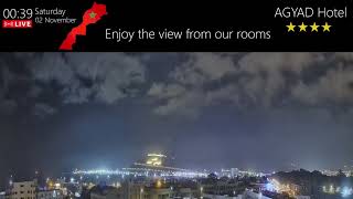 Agadir 24 7 live Maroc Morocco Live cam en direct from AGYAD Hotel Agadir bay Sunset Jazz [upl. by Joris]