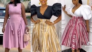 How to SEW DOUBLE SIDE GATHERED  RUCHED SKIRT  Detailed [upl. by Ahsennek]